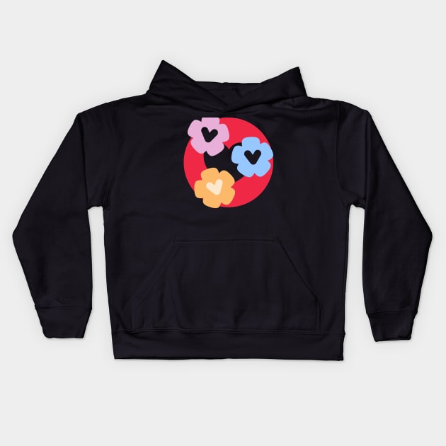 Love Hearts Kids Hoodie by ShubShank